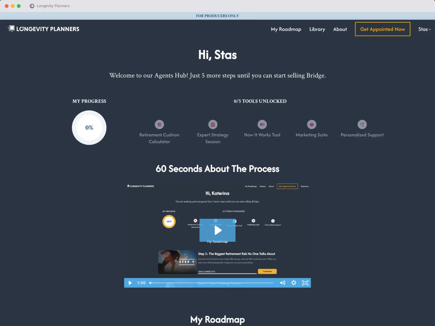 Longevity Planners agent hub.