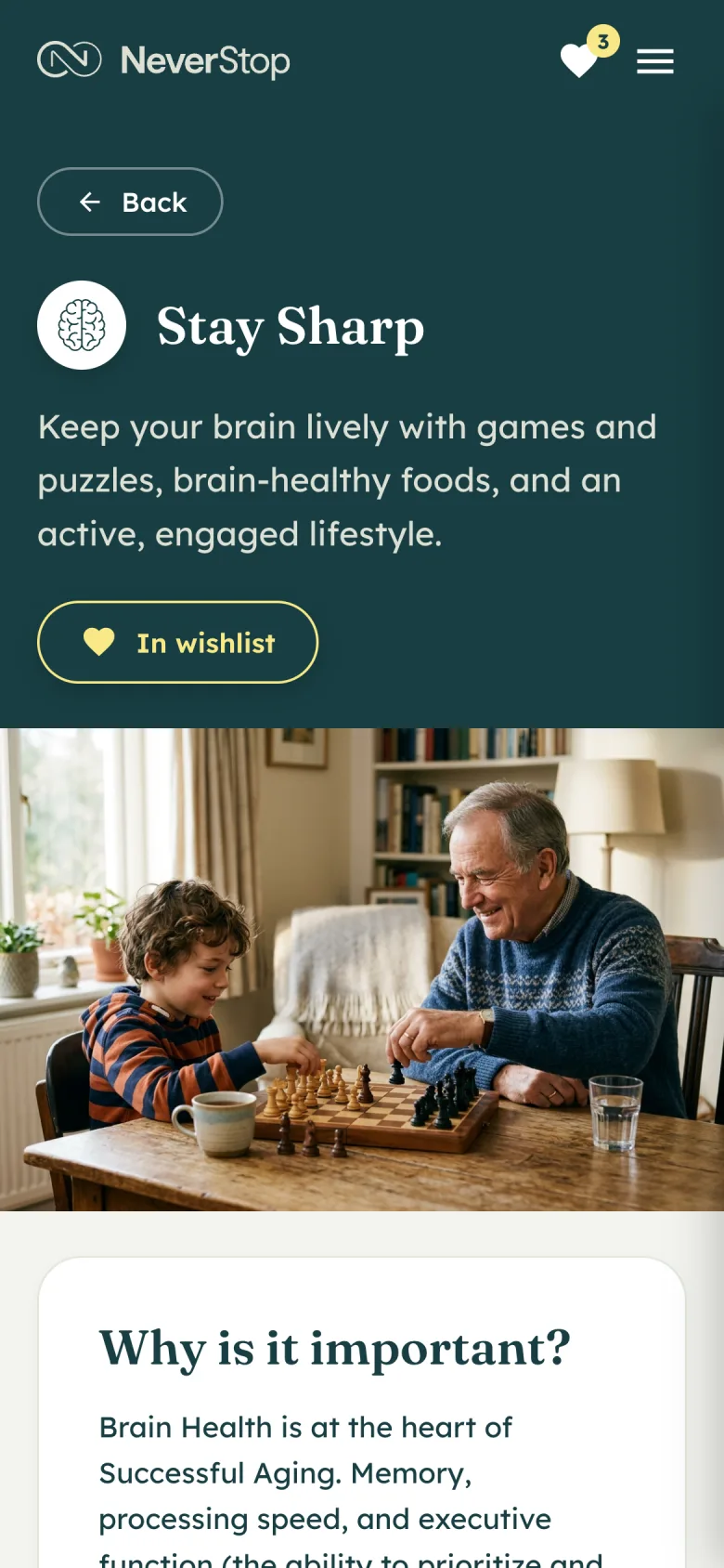 Stay Sharp opportunity card.
